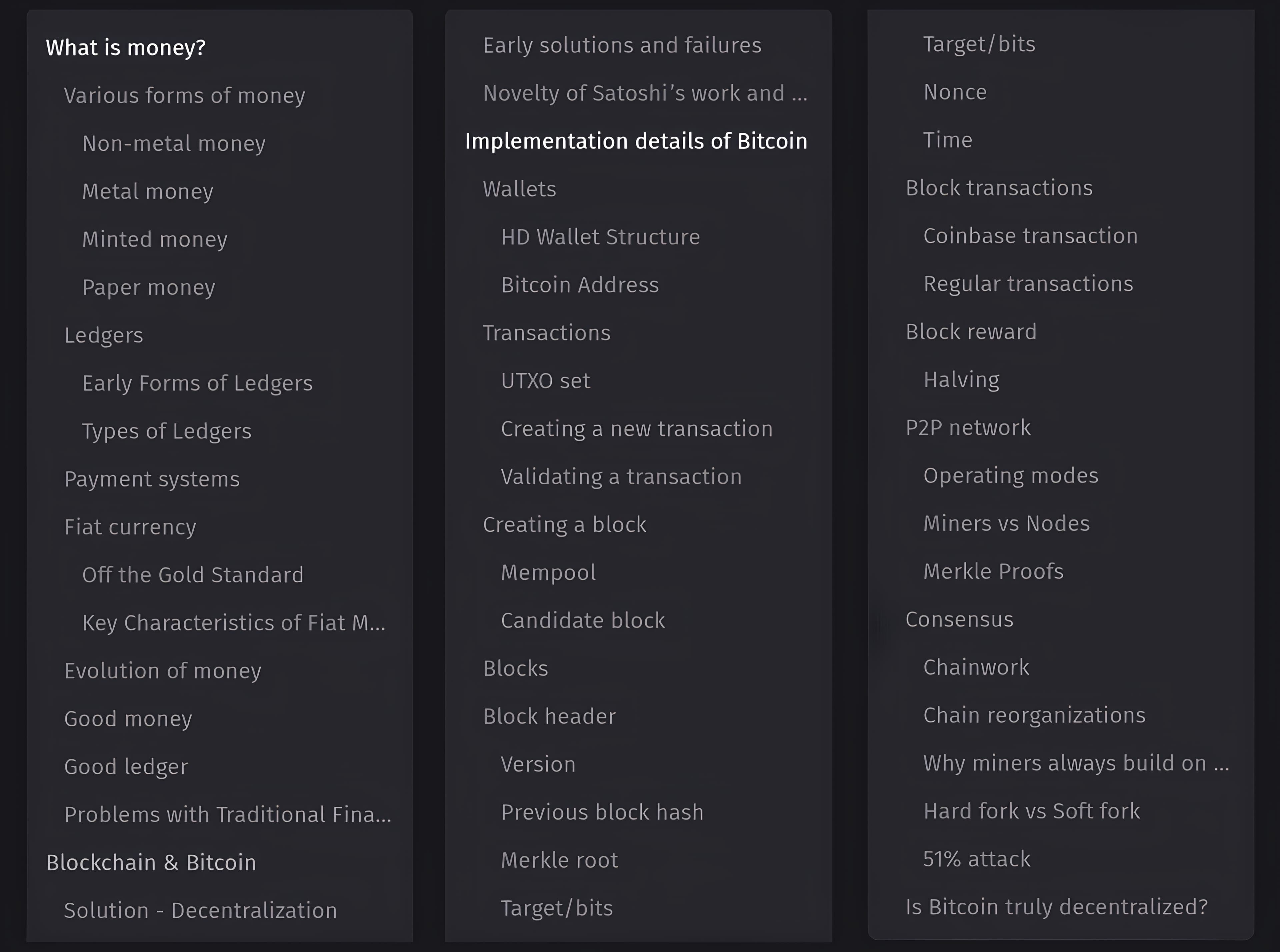 Table of Contents of the Article